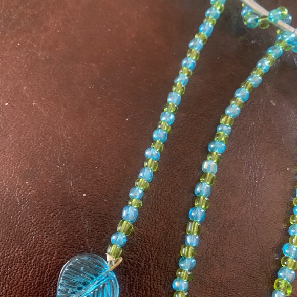 Beaded Glass Beaded Crescent Moon Wall Hanging Sun Catcher - Picture 7 of 7